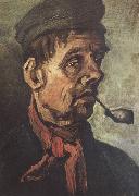 Vincent Van Gogh Head of a Peasant with a Pipe (nn040 Germany oil painting artist